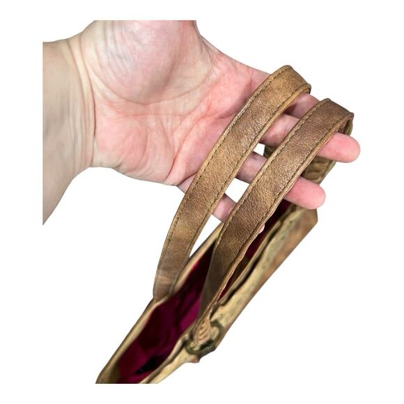 Catchfly Mandala Filigree Concealed Carry Handbag Shoulder Tote Boho Tassel Tan - Picture 7 of 16